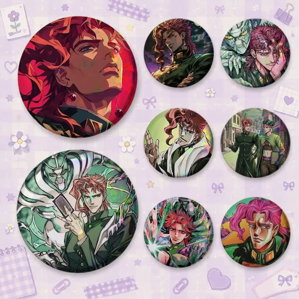 Anime JoJo Kakyoin Noriaki Brooches Cartoon Badge Pins Backpack Hat Accessories Friend Gift