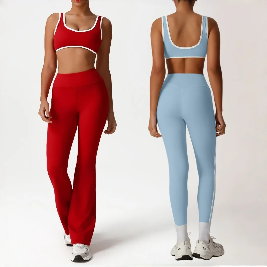 

Women's Slim Yoga 2pc Set High Waist Hip Lift Shorts Sports Bra Fitness Suit Running Workout Clothes Gym Leggings Sports Set