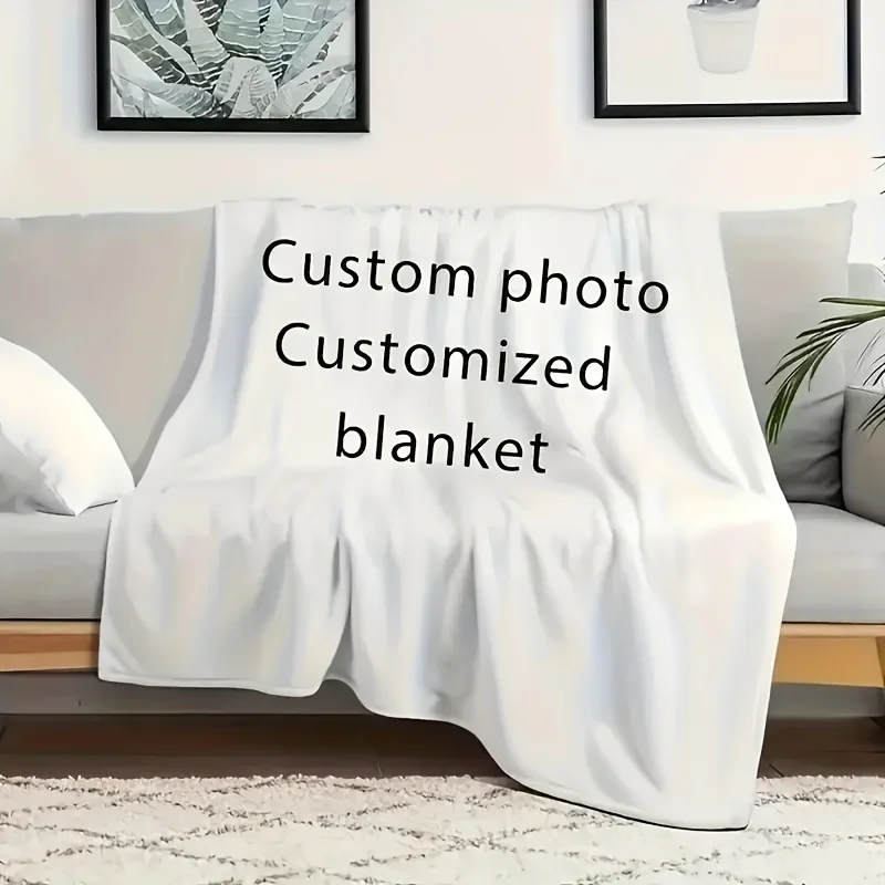 Personalized Photo Custom Blanket, Vintage Flannel Blanket, Custom Gift for Couples and Family Memories, Unique Souvenir Present
