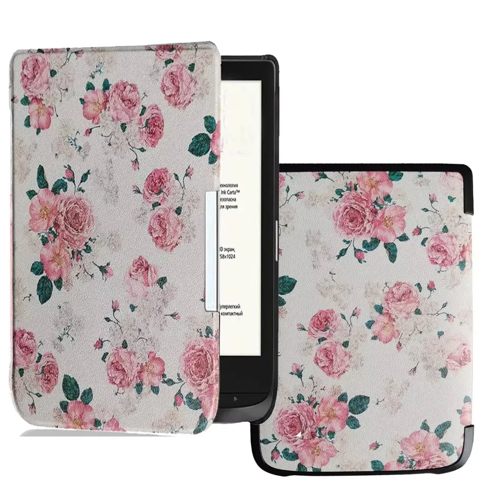 New Sale Case for Pocketbook 616 606 618 617 627 628 632 633 E-Reader, Flip Folio Durable Leather Portable Protective Sleeve