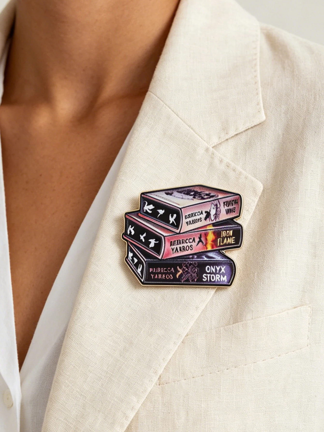 Therapeutic Book-Themed Pins with Quirky English Phrases, Metal Brooches, Small Accessories for Decorating Student Clothes and Backpacks