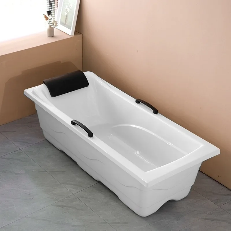

Household acrylic freestanding elderly bathtub adult thickened color bathtub