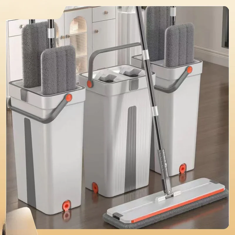 

#For Hand wash free scraping and scraping Le mop, thickened and enlarged flat mop, dry and wet dual-use, one mop clean bucket se