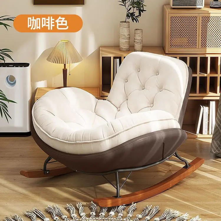 Modern, Penguin, Rocking Chair, Deck Chair, Balcony, Home, Leisure Chair Living Room, Light Luxury, Honeycomb, Pull Button, Lazy