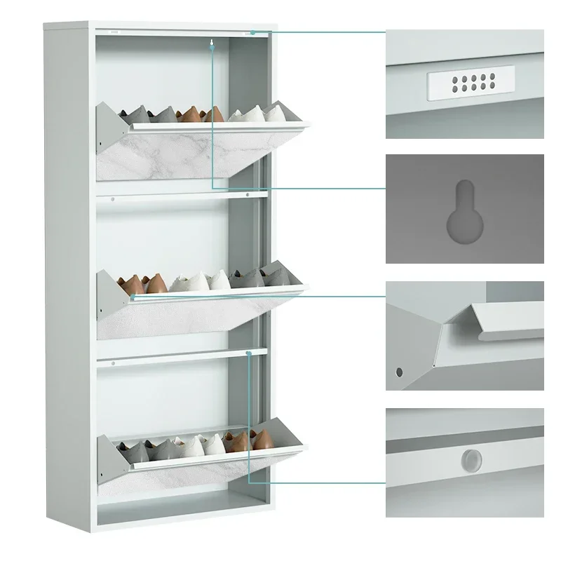 

Manufacture Durable shoe cabinet storage for entryway printing metal shoe rack