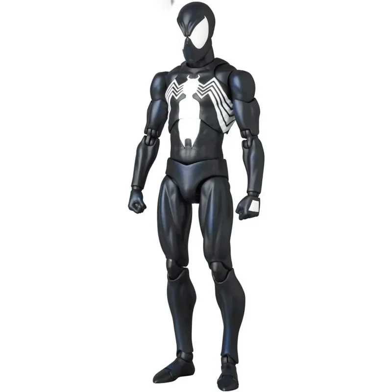 MEDICOM TOY MAFEX Original 168 Spider-Man Black Symbiote Model Kit Anime Figure Toys Collectible Model Ornaments Gifts for Boys