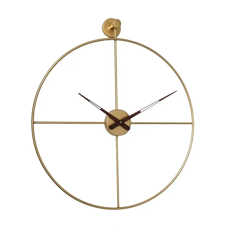 

Design Large Luxury Wall Clock Metal Gold Nordic Spain Silent Clocks Wall Art Pendulum Clock Watches Living Room Decorations W