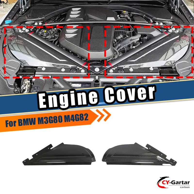 

Car Engine Air Intake Triangular Cover Prepreg Dry Carbon for BMW G80M3 G81 G82 G83 M4 2021-2025 Engine Cover Inside Engine Trim