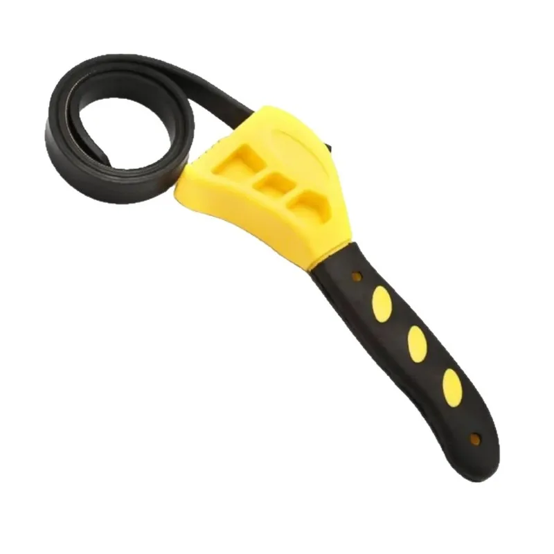 

New! For Multifunctional Belt Wrench Adjustable Rubber Strap Jar Wrench Cartridge Pipe Wre Filter Oil Disassembly 6in