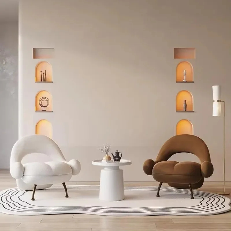 Light luxury leisure fabric sofa reception negotiation single sofa