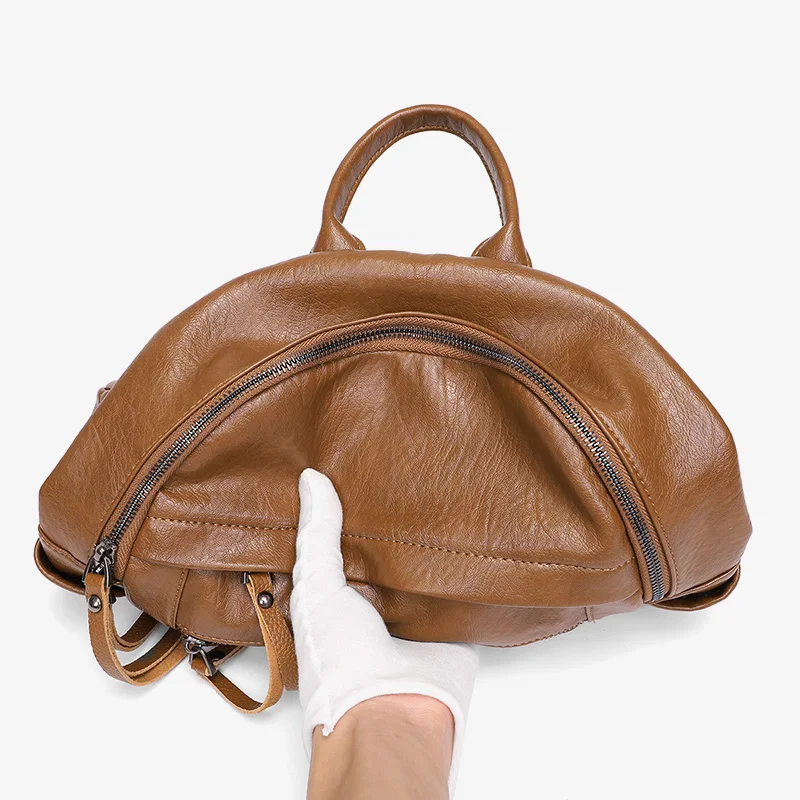 Fashion Trendy Women Backpack Solft PU Leather Anti-Theft Collge Student School Bag Ladies Handbag Travel Bagpack Rucksack 2025