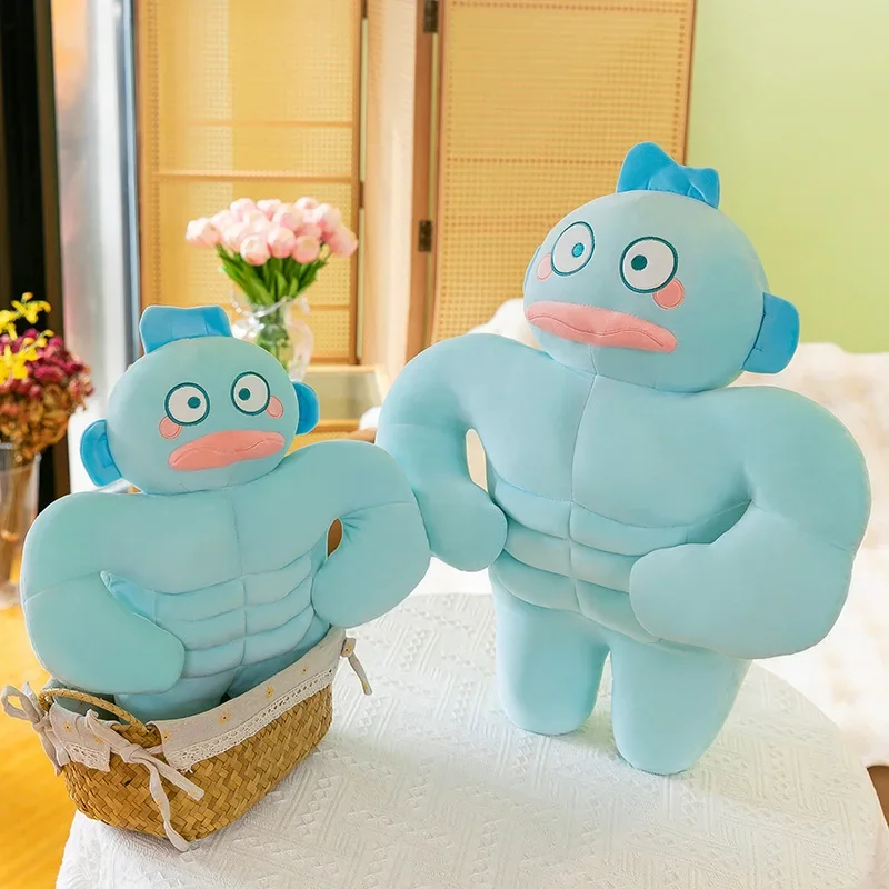 

New 45-65cm Sanrio Ugly Fish Big Size Plush Doll Kawaii Funny Muscle Pillow Plush Toy Stuffed Doll for Kids Birthday Gift