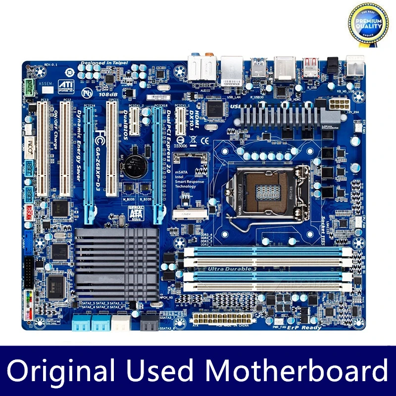 

GA-Z68XP-D3 Z68XP-D3 Материнская плата для настольных ПК Z68 с разъемом LGA 1155 i3 i5 i7