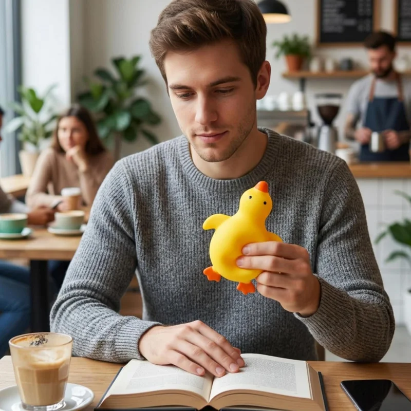 Ultra Soft Slow Rebound Squishy Big Duck Fidget Toy Anxiety Stress Relief Focus Training Decompression Toy Adult Birthday Gift