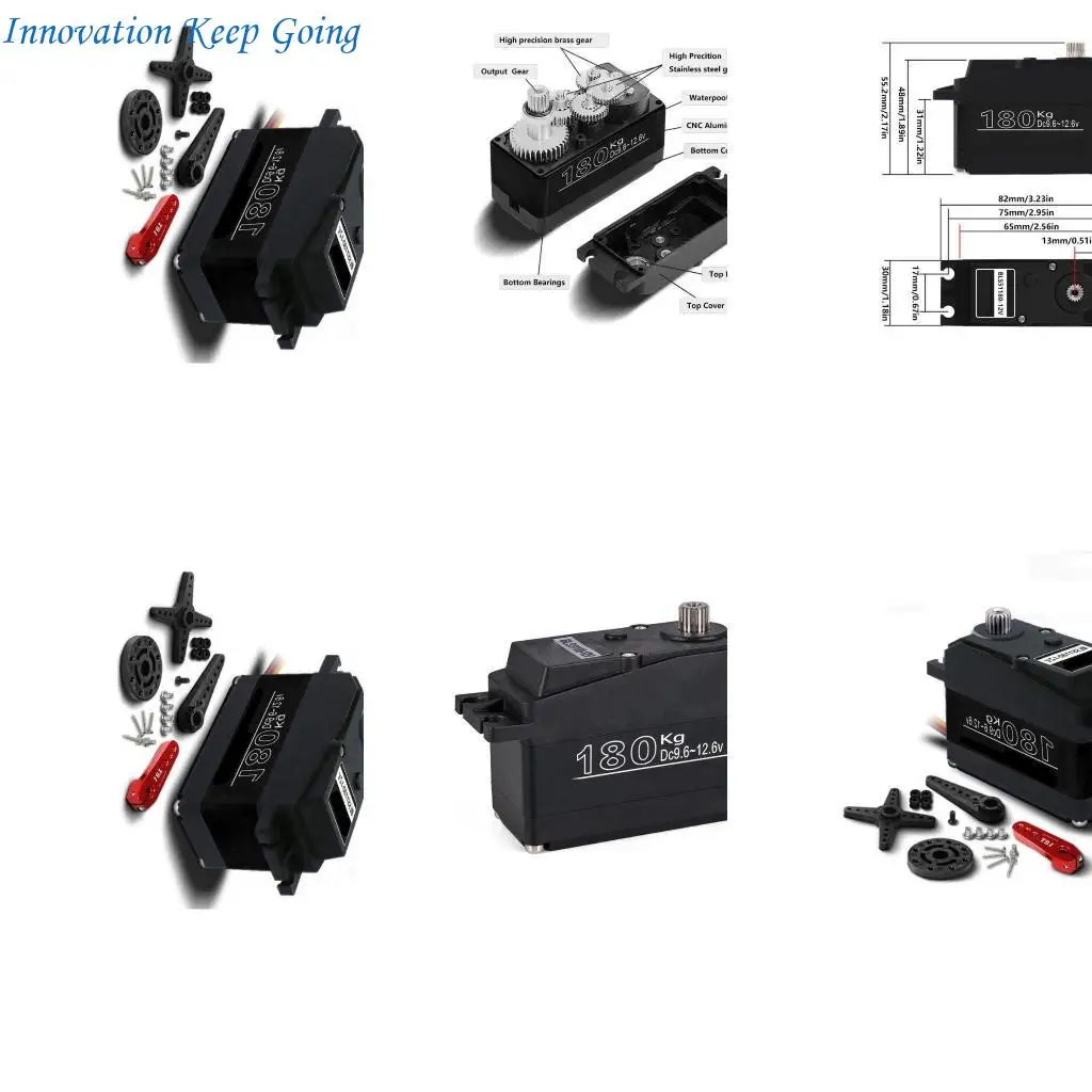 E65C BLS51180 Digital Servo 180kg 12V Brushless Motor 180° 270° Metal Gear for Remote Servo Car Robot Airplanes Accessories