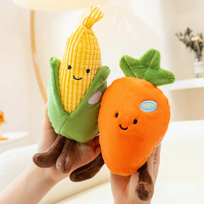 Creative Broccoli Corn Vegetable Plush Doll Cute Radish Garlic Pumpkin Stuffed Toys Carrot Eggplant Cauliflower Mushroom Plushie