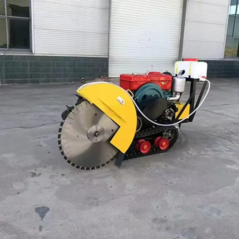 Crawler Engine 1000mm Automatic Road Cutting Machine with Track Cutter 200mm Cutting Depth & 100m/h Efficiency
