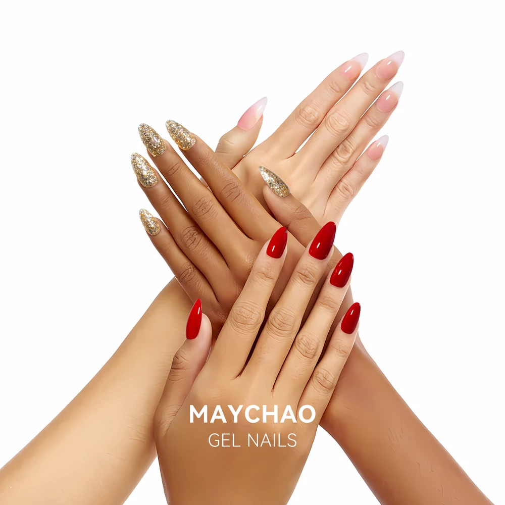 MAYCHAO Colorful Gel Nail Polish 136Colors Long Lasting For Manicure Semi Permanent Base Top Coat Nail Art UV Gel Varnish 7.3ml