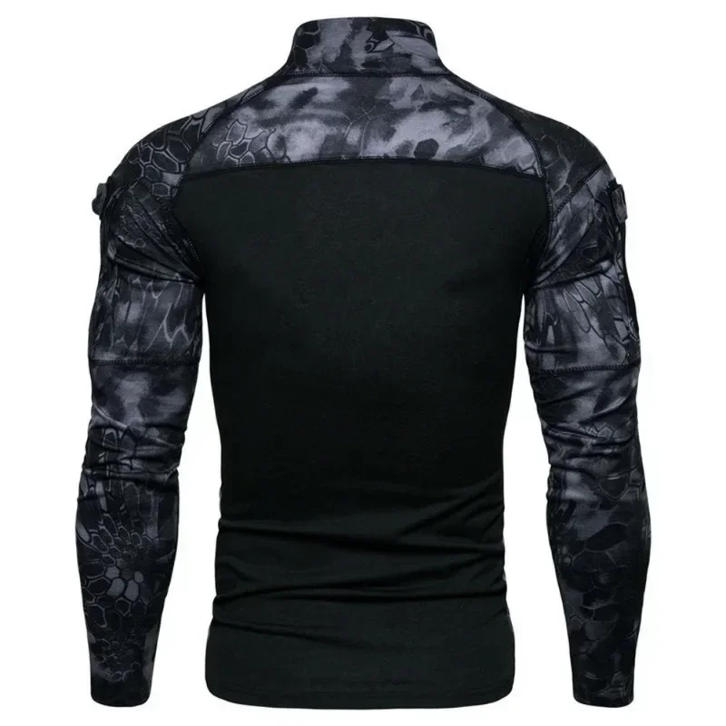 Men's Camouflage Long Sleeve T-shirt Fashion Casual Sports Outdoor Military  Long Sleeve Shirt