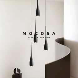 Minimalist Modern LED Stairwell Lighting High-rise Villa Stair Chandelier Bowling Bedside Droplight Dining Table Pendant Lights