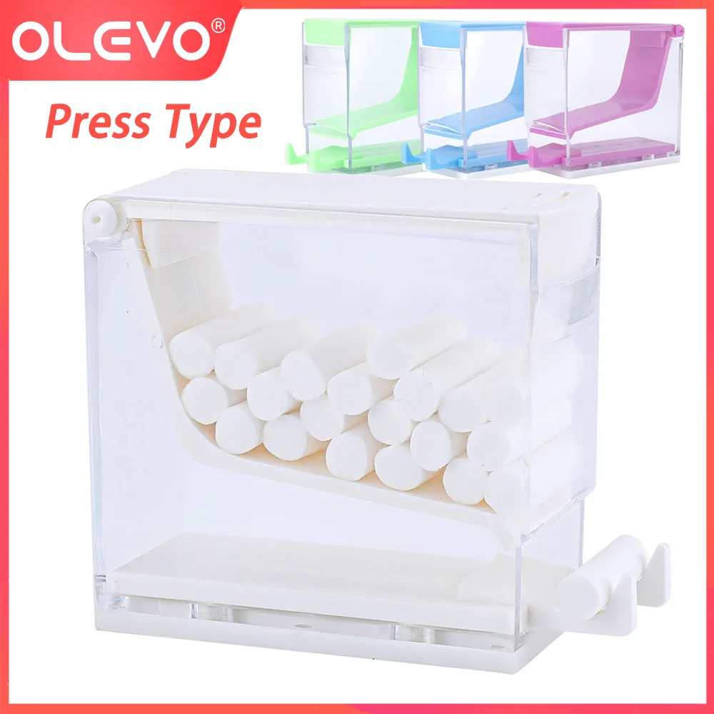 OLEVO Press Type Dental Cotton Rolls Holder Dispenser Storage Box Dentistry Swabs Organizer Case Dentist Lab Odontologia Tools