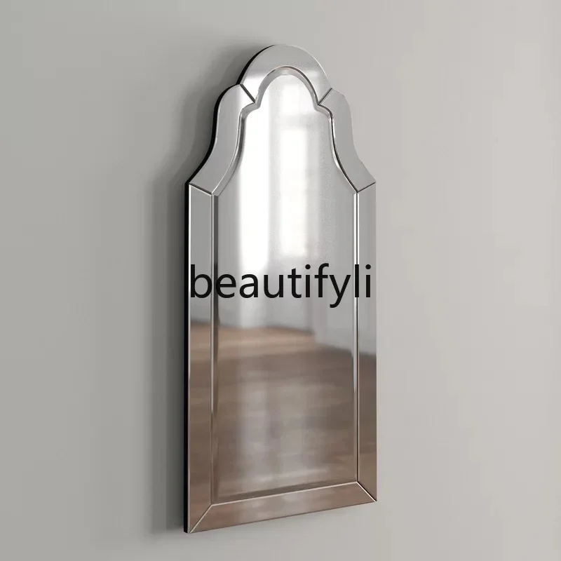 

z1xEntrance DIY special-shaped wall French women's desktop smart decoration makeup full-length mirror bathroom household