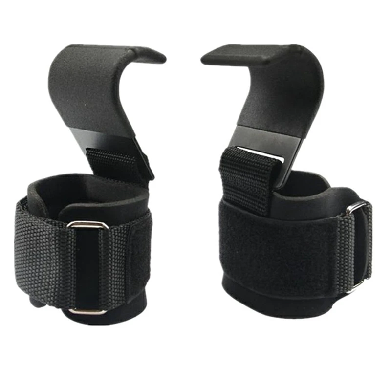 New Weight Lifting Hook Grips With Wrist Wraps Hand-Bar Wrist Strap Gym Fitness Hook Weight Strap Pull-Ups