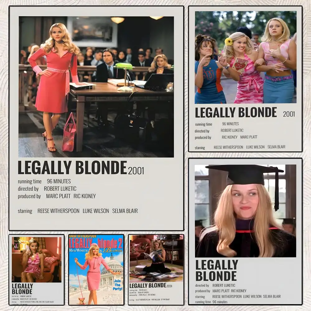 L-Legally Blonde Comedy Movies Poster Decorative Wall Art Stickers Mural For Home Living Room Hallway Decor Gift
