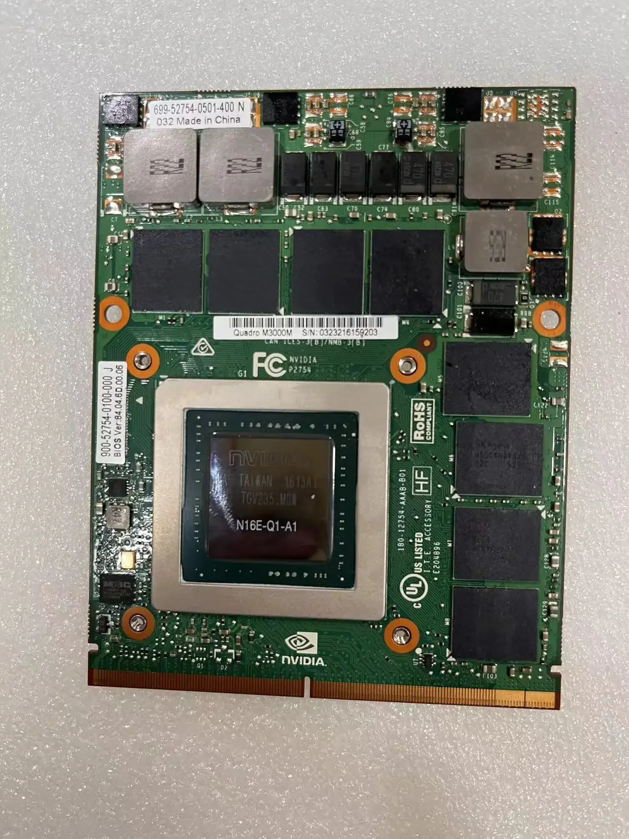 M3000M Graphics Card, 4Gb Gddr5 Compatible with Hp Zbook 17 G3Dell Precision 7710 7720 N16E-Q1-A1