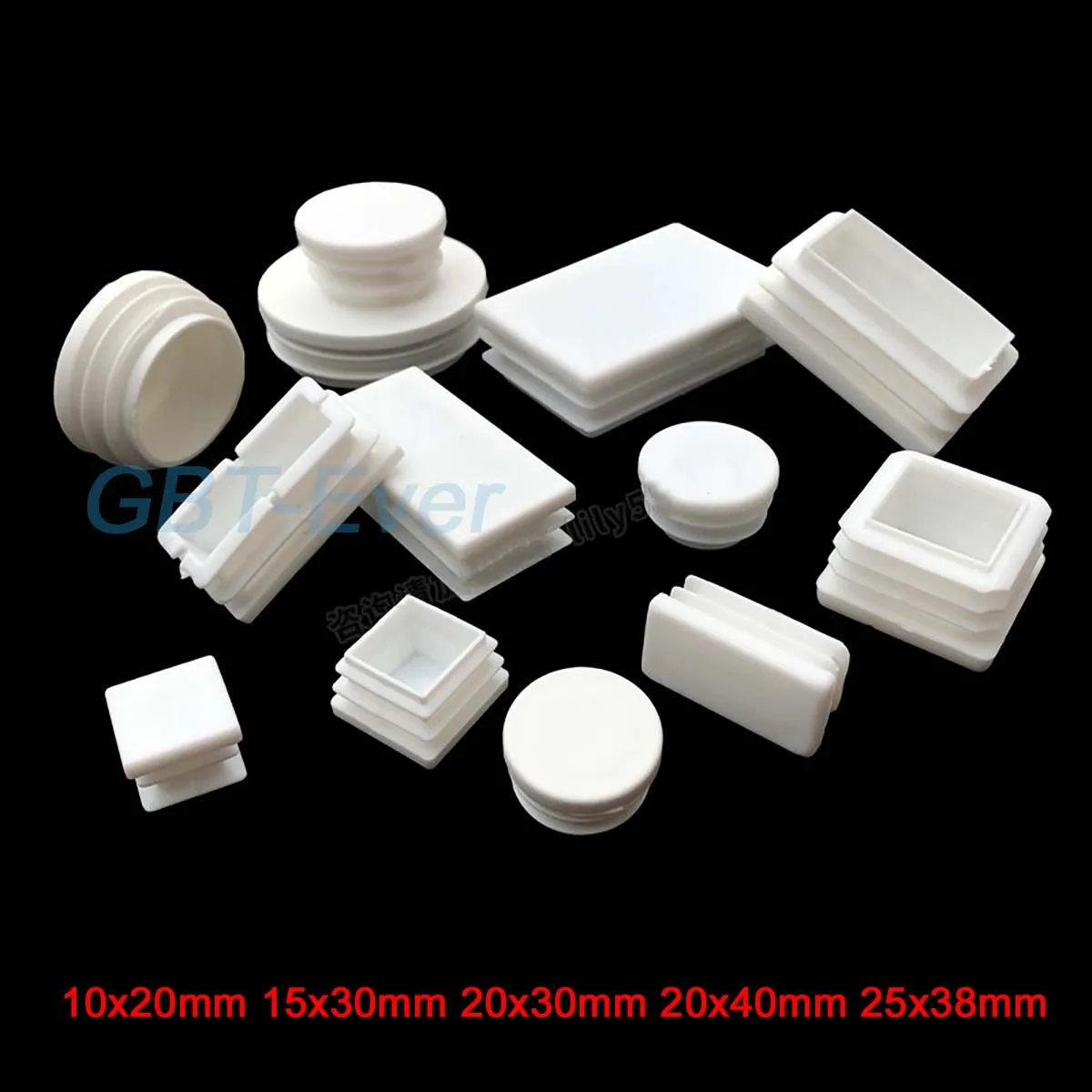 

10/20/30Pcs PE Plastic Rectangular Pipe Plugs 10x20 15x30 20x30 20x40 25x38mm Hole End Caps Inserts Seal Plugs Chair Foot Pads