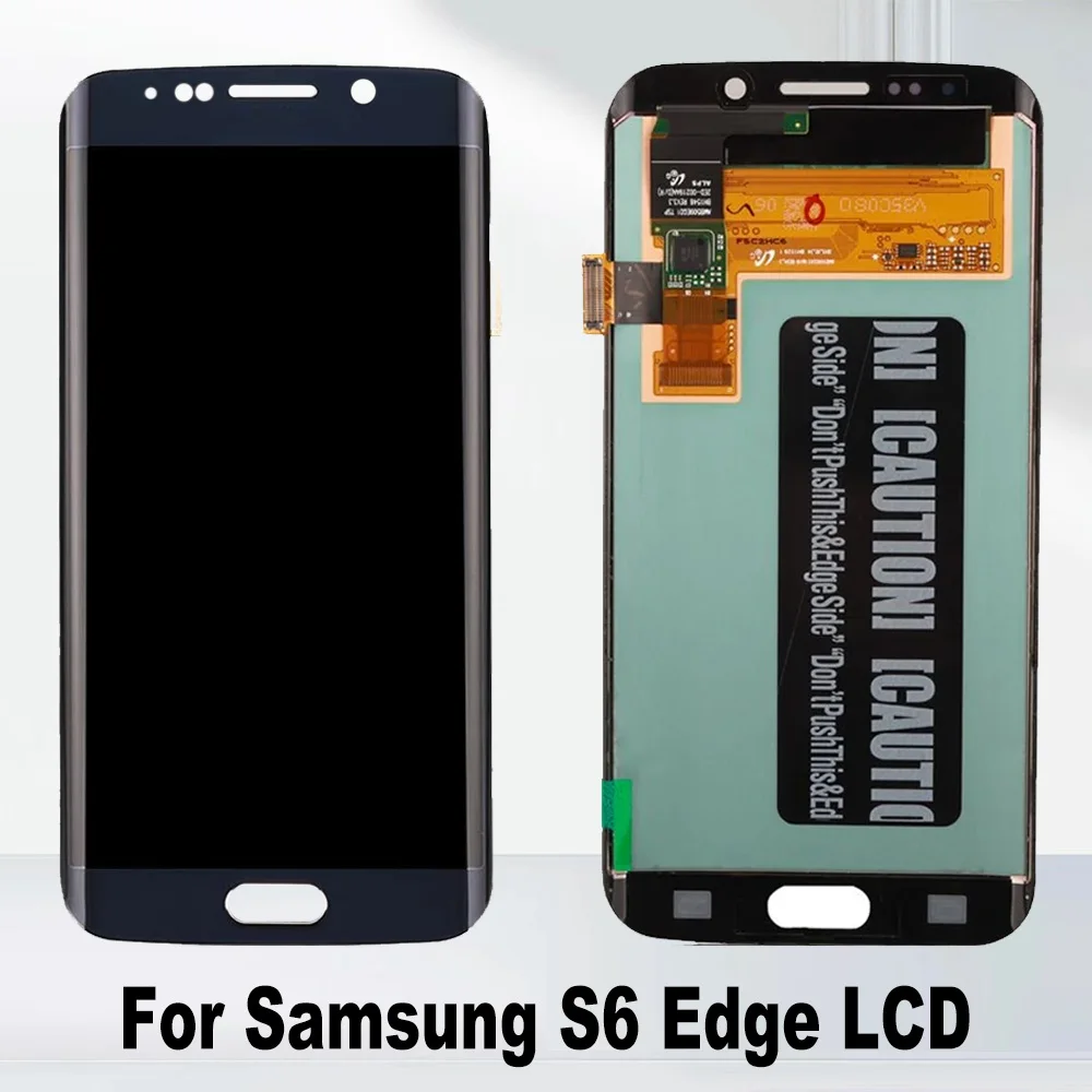 شاشة LCD عالية الجودة لهاتف سامسونج S6 Edge Plus G928 G928F LCD لهاتف سامسونج S6 Edge G925 G925F شاشة LCD تعمل باللمس