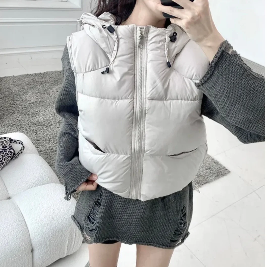 

Шикарный универсальный свободный женский жилет с капюшоном, майка ort irt, повседневный комплект для поездок на работу, без бренда, китайский производитель, зимний сезон