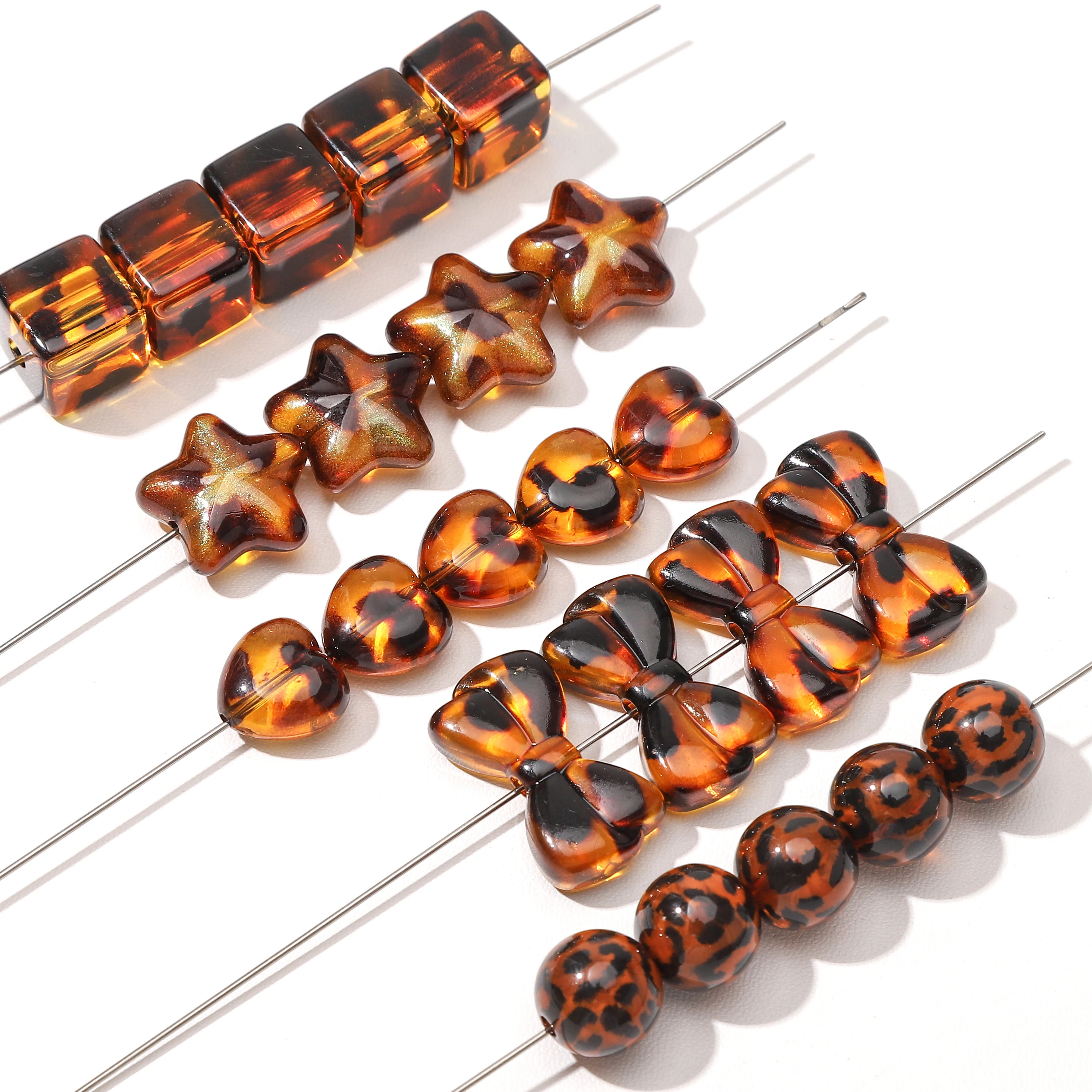 Acrylic Beads 1-5pcs/lot Leopard Print Series DIY Handmade Loose Beads For DIY Jewelry Making Phone Chain Necklace Accessories