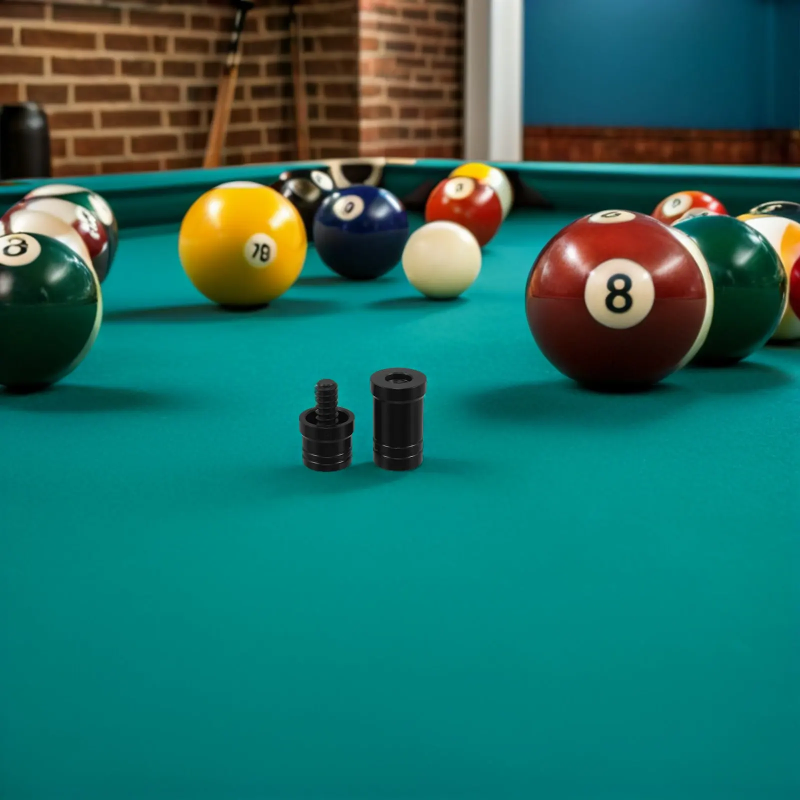 

1 Set Threaded Joint Caps 3/8 x 10 Black Plastic Pool Cue Stick Protectors Replacement Accessories for Billiard Rods and Pool