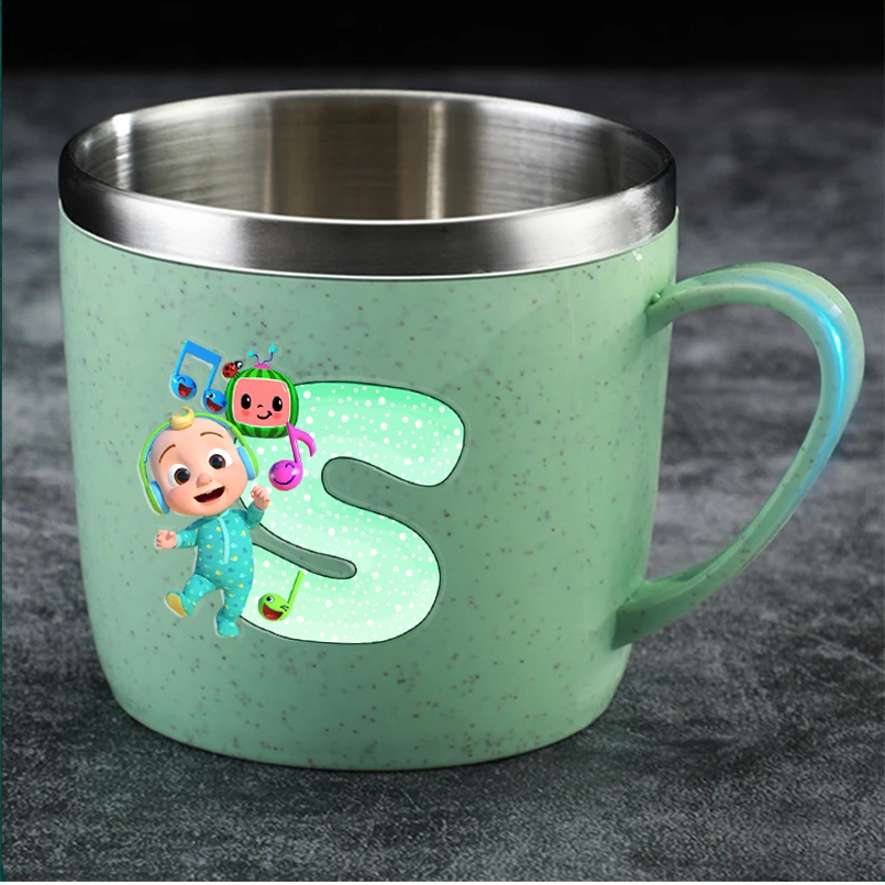 แก้วน้ำสแตนเลสลายการ์ตูนโคโคเมลอน พิมพ์ลายตัวอักษร แก้วกาแฟ นม แก้วน้ำชา น่ารัก ทันสมัย ของขวัญ