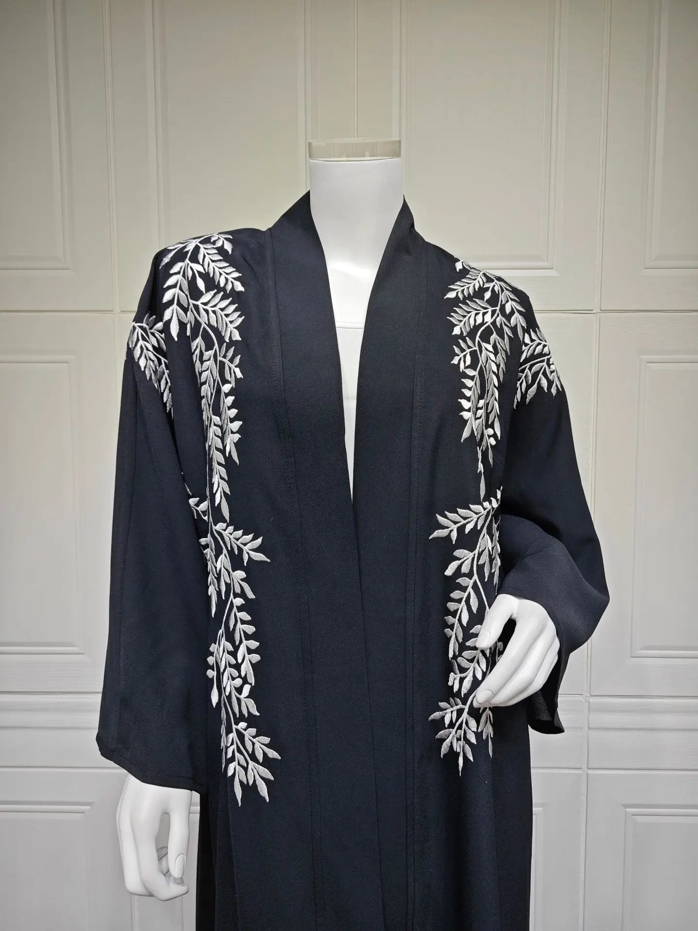 عباية مفتوحة للعيد للنساء فستان مطرز سترة معطف إسلامي قفطان رمضان دبي قفطان رداء طويل جلابية إسلامية ملابس خارجية #5