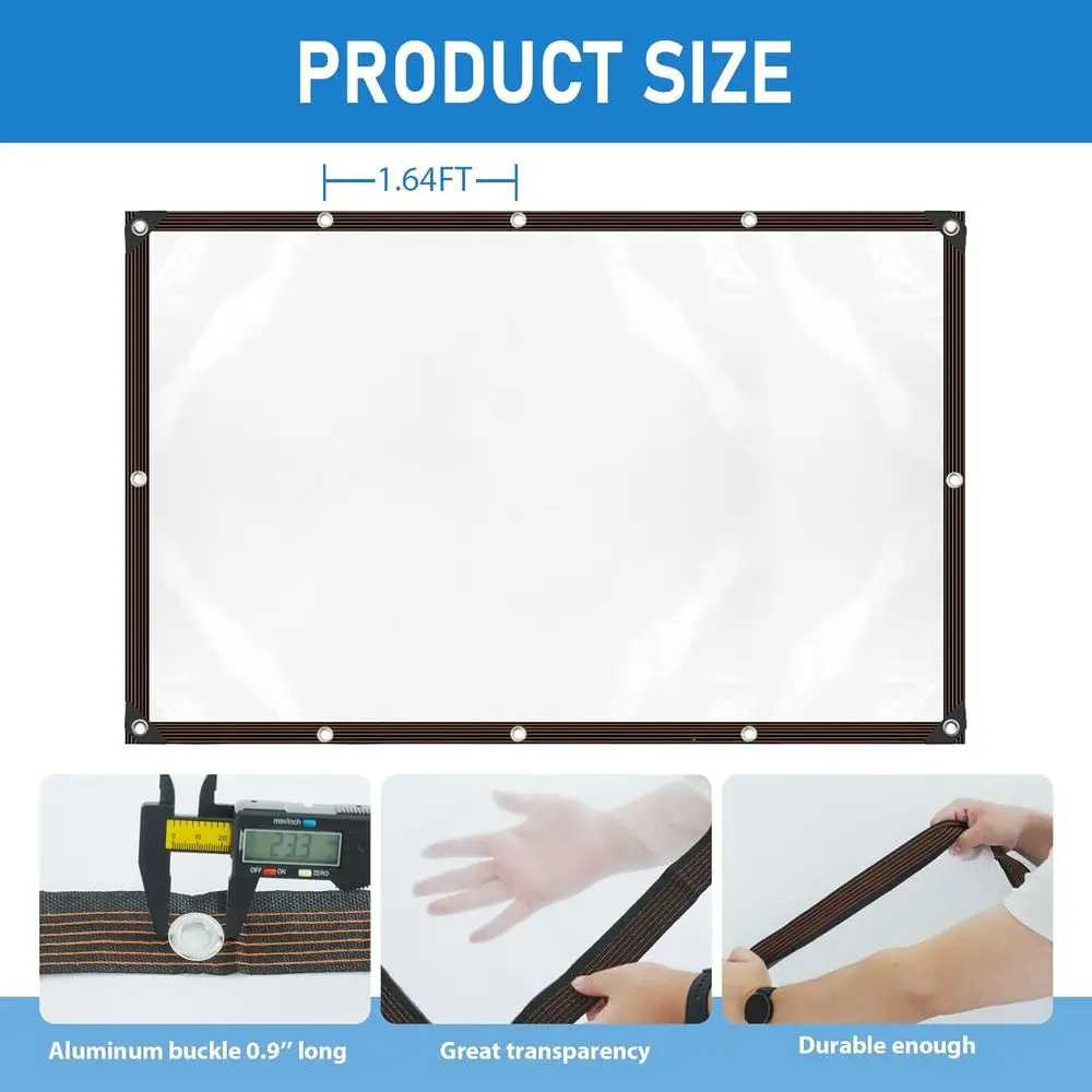 أقمشة بلاستيكية مقاومة للماء مقاس 10 × 20 مع حلقات للحماية والغطاء في الهواء الطلق #5