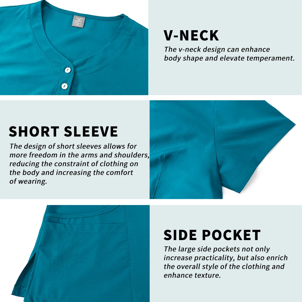 Unisex Surgical Gowns Scrubs Top Pants Woman Medical Uniforms Hospital Scrubs Sets Nurses Accessories Dental Clinic Spa Workwear view 4