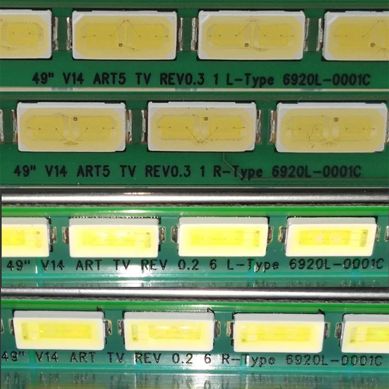 LED Backlight Strip For 49UB8200 49UB820V 49UB830V 49UB850V 49UB30V 49UB8250 49UB8280 Bars 49" V14 ART TV REV 0.2 6 L/R-TYPE