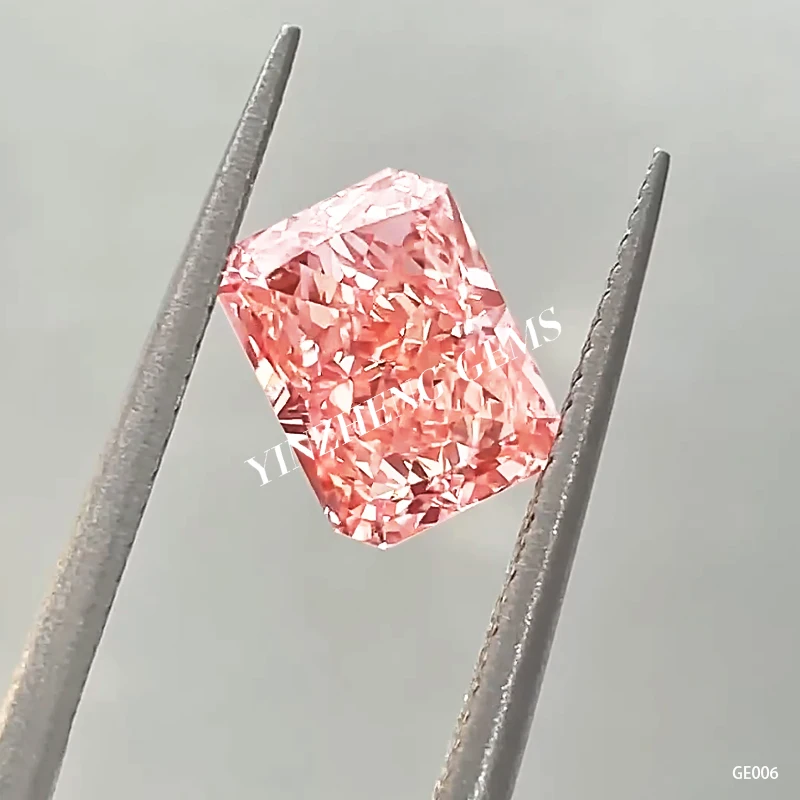 IGI CVD Lab Grown Diamond VS1 Radiant cut Fancy intense pink 2.68ct EX VG slight for Fine Jewelry Making