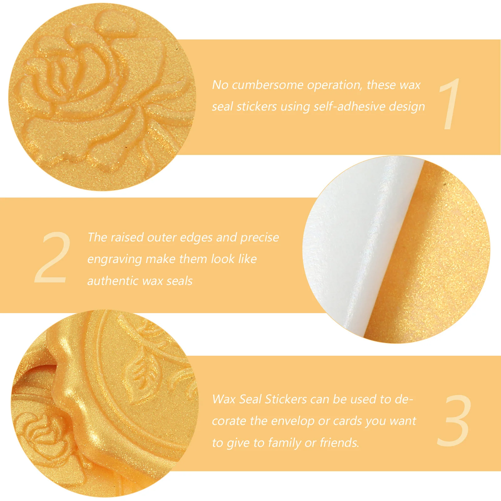 

20Pcs Lacquer Wax Seal Stickers Self-Adhesive Decorative Envelope Labels for Wedding Stationery Gift Boxes Letters Art Projects