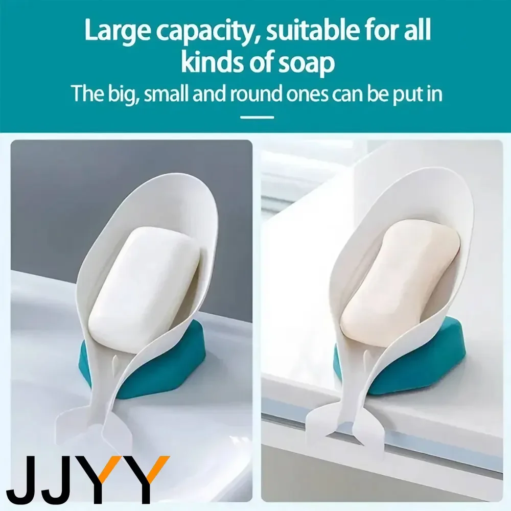 Cute Dolphin Soap Box Tray Bathroom Soap Holder Storage Dish Decorative Soap Dish for Home Organization