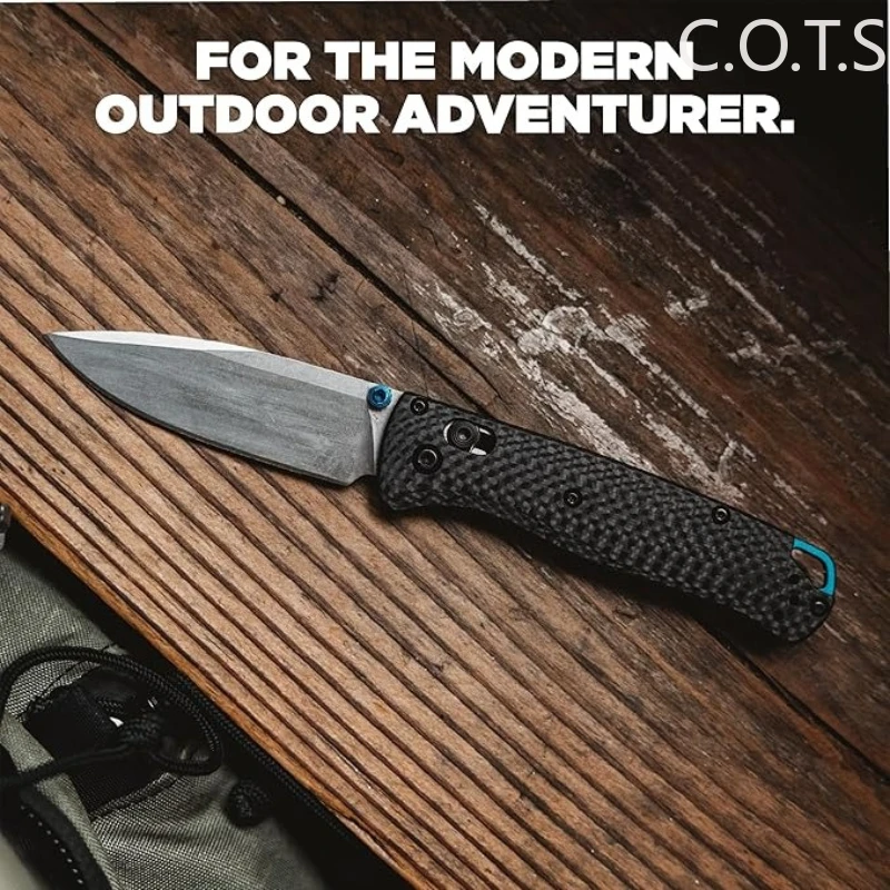 BM 535-3 533-3 Axis Folding Knife Carbon Fiber Handle Outdoor Camping Pocket EDC Tool Portable Pocket Clip Tactical Self-defense