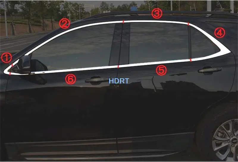 For Chevrolet Equinox 2017 2018 2019 Stainless Steel Moulding Car Styling Full Window Sill Frame Cover Trims Strip