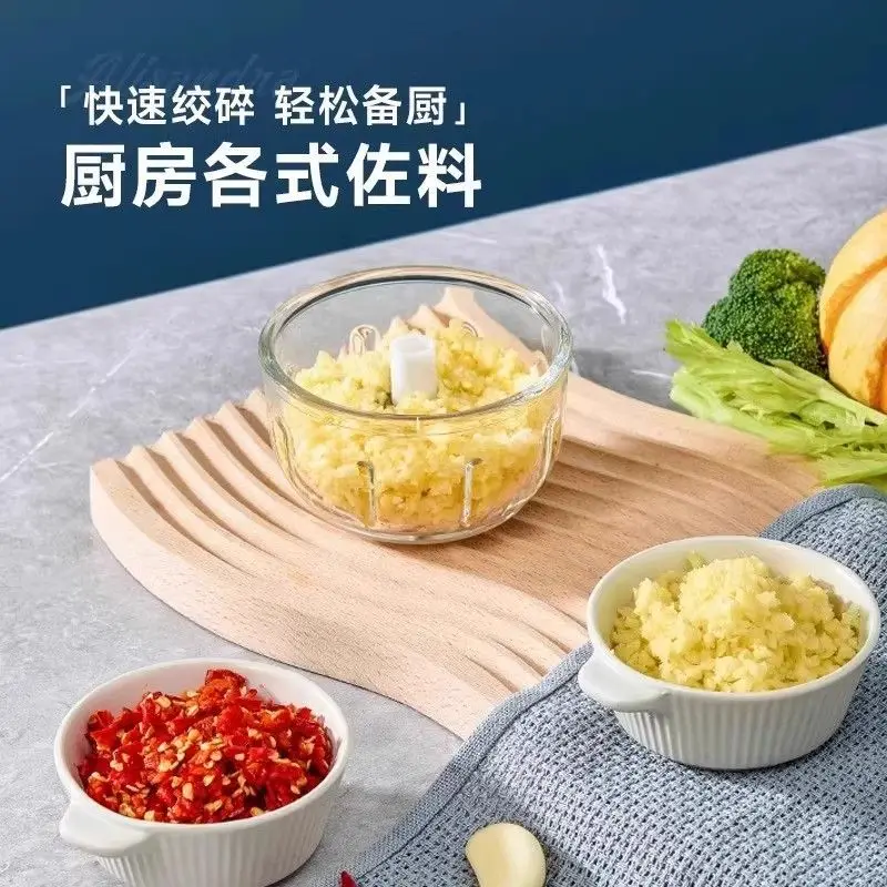 USBワイヤレスガーリックグラインダー、ポータブルミートグラインダー、260MLフードグラインダー、タマネギジンジャーチリ野菜チョッパー、キッチンブレンダー