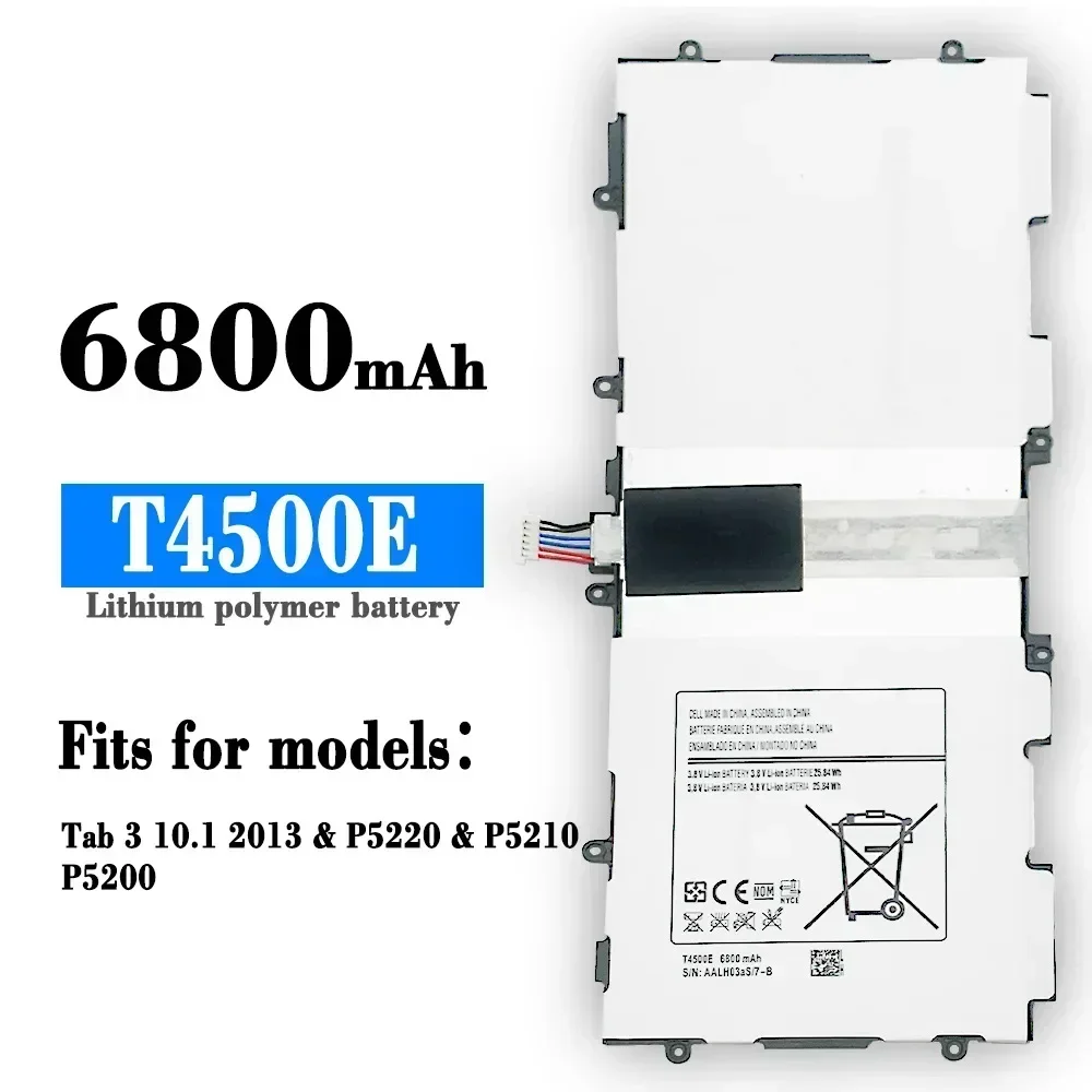 NEW Battery T4500E Battery For Samsung GALAXY Tab3 P5210 P5200 P5220 Authentic Tablet Battery 6800mAh