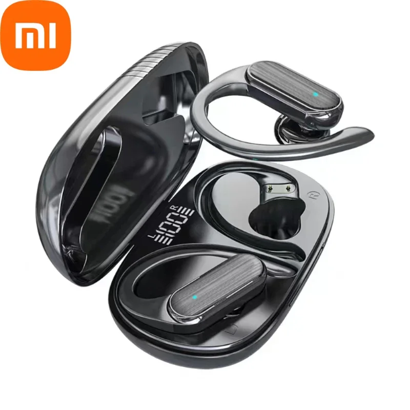 Xiaomi A520 TWS earphone Bluetooth 5.3, Headphone olahraga tanpa kabel kontrol HiFi Stereo tahan air EarHook Headset dengan mikrofon