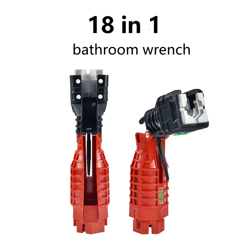 Multifunction 18 In 1 Repair Plumbing Tool Anti-slip Plumber Key Flume Sink Wrench Tools Plumbing Pipe Wrench Bathroom Tool Sets