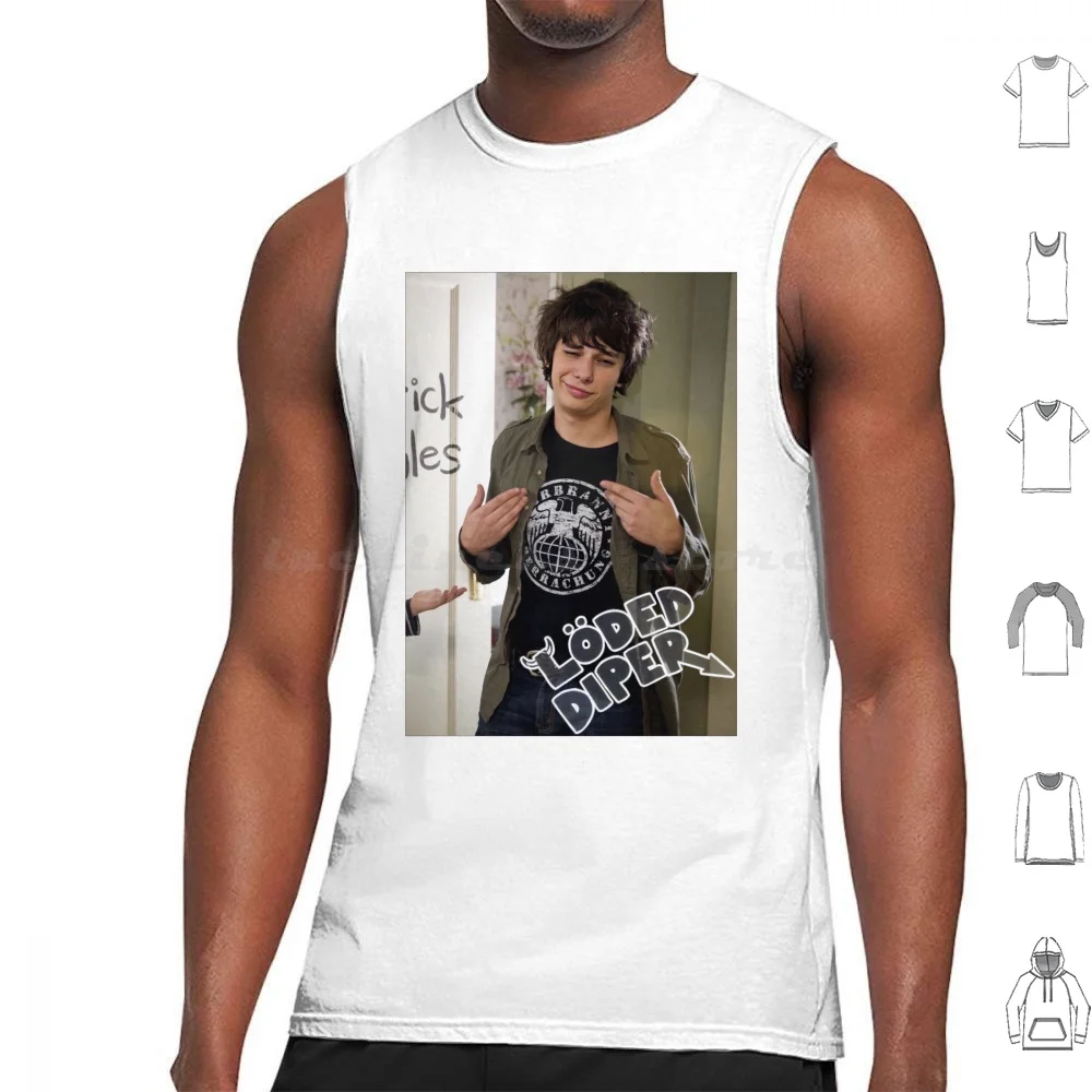 Rodrick Loded Diper Tank Tops Print Cotton Of A Wimpy Kid Greg Heffley Rodrick Greg Rodrick Heffley Movie Book Loded