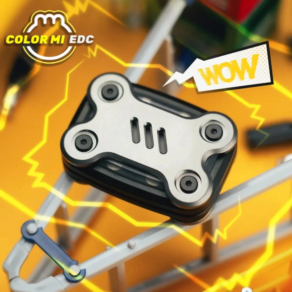 COLOR MI EDC Wonzy Unlimited Pushing Slider 10+10 Slider Aluminum Titanium Push Slider